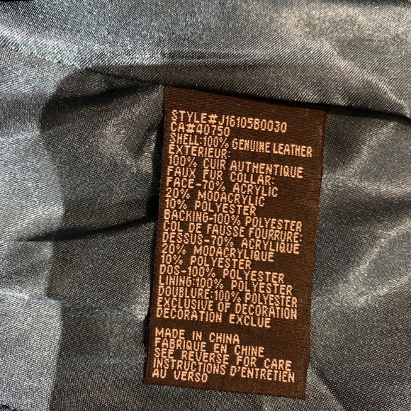 Guillaume women’s leather jacket - Small Teal/blue - Picture 4 of 6